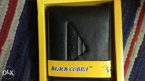 Black Leather Cobra Wallet With Box