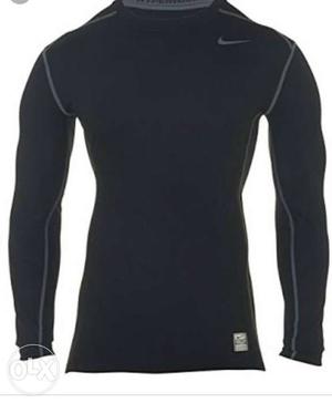 Black Nike Crew-neck Long-sleeve Shirt