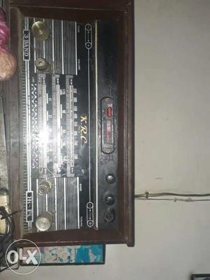 Black Vintage Radio Receiver