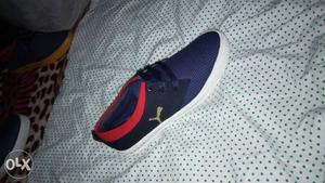 Blue, Black, And Red Puma Low-top Shoes