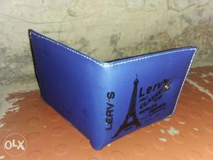 Blue Lerv's Eiffel Tower Graphic Leather Bifold Wallet