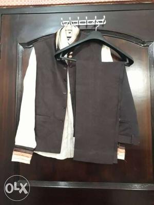 Brown jacket suit Large size