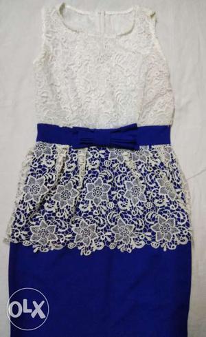 Elegant blue dress - one piece (good condition)