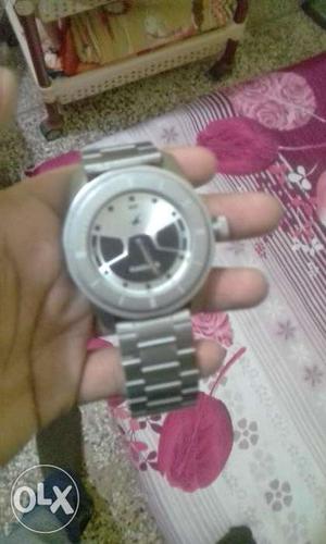 Fastrack silver watch at good condition