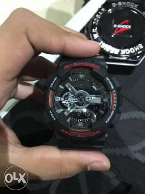 G-Shock WR20BAR original Matt red black with bill and box