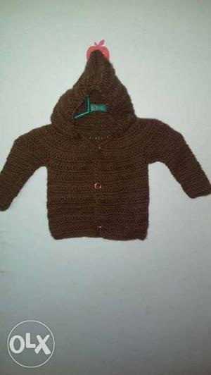 New handmade sweater for 6mts to 9mts baby with