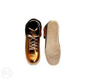 Pair Of golden shoes