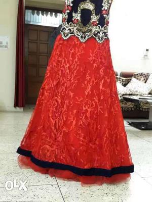 Red And Black lehnga wore only once
