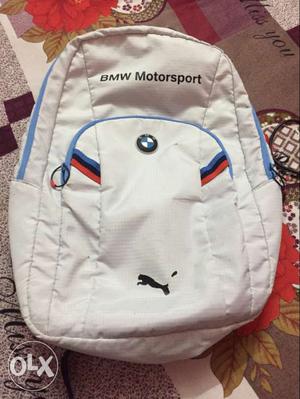 White BMW Motorsport Backpack