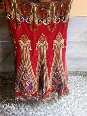 Women's Red And Brown Traditional Dress