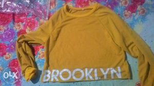Yellow Brooklyn Printed Sweatshirt
