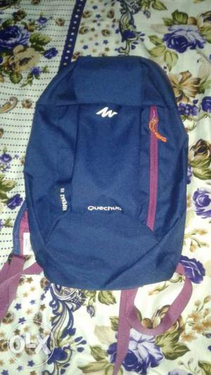 1 day used blue colour,decathlon made backpack