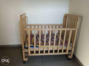 Baby cot/crib with mattress for safety of child