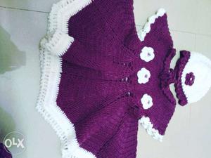 Baby girls hand knitted sweater s