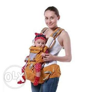 Baby's Yellow And Gray Carrier