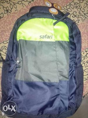Black, Green, And Gray Safari Backpack