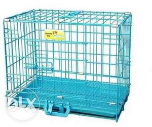 Blue Metal Small-sized Folding Dog Crate