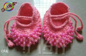 Crochet beaded shoe.. available in your favorate