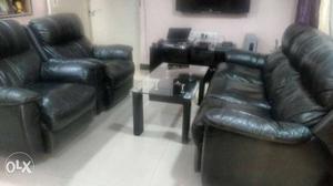 Full sofa set with centre table.