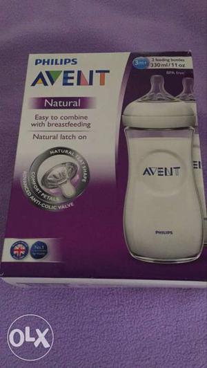 Philips Avent Natural 330ml Twin feeding bottles (2 month