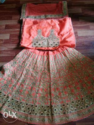 Pink And Silver-colored Anarkali Dress