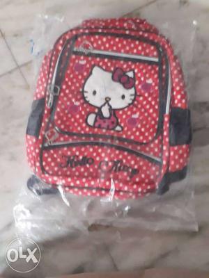 Red And White Hello Kitty Backpack