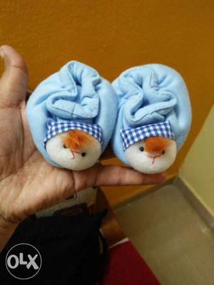 Toddler's Blue-and-white Home Slippers