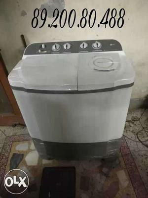 White And Gray Twin Tub Washer