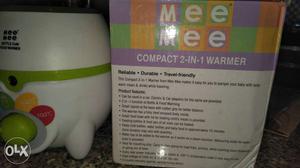 White And Green Mee Mee Compact 2-in-1 Warmer With Box