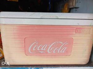 White And Red Coca-Cola Chest Cooler