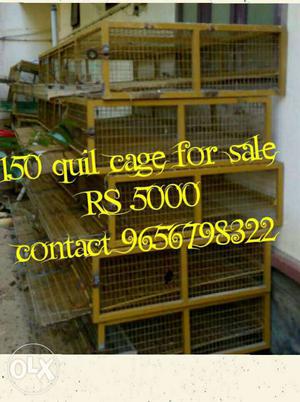 Yellow Metal Pet Cage Lot