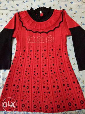 Baby Sweater like frock for 3- 4 years baby girl