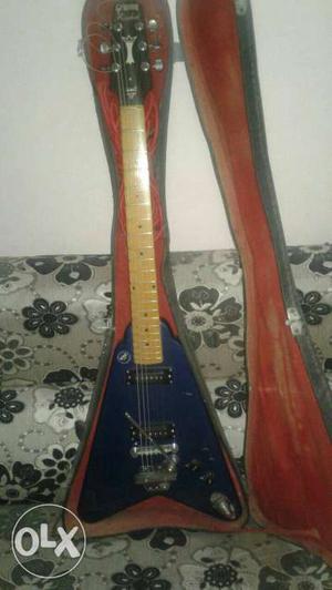 Blue Electric Guitar With Case