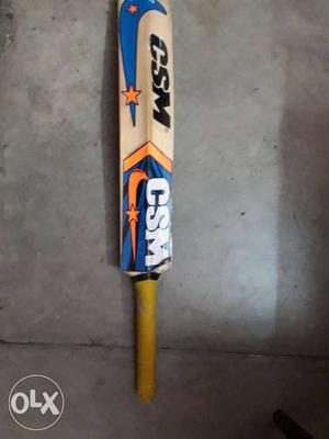 Blue, White, And Orange CSM Cricket Bat