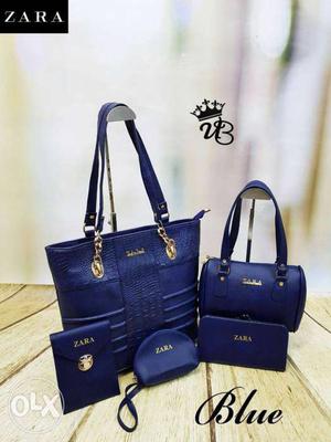 Blue Zara 5-piece Matching Bag Set