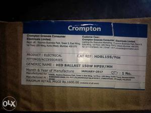 Crompton ballast 150w