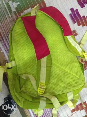Green And Red Backpack