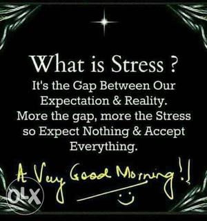 What Is Stress It's The Gap Between Our Expectation &