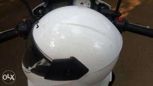 White And Black Full-face Helmet