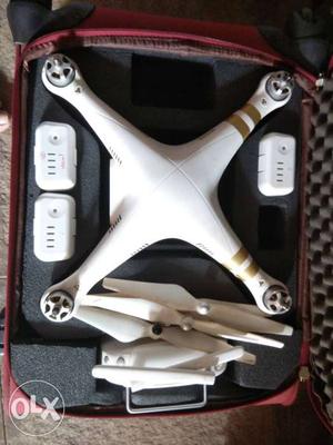 White Quadcopter Drone With Case