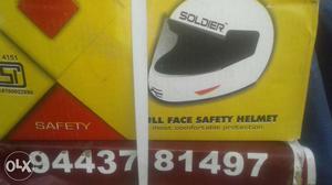 White Soldier Full-face Safety Helmet Box