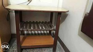 Brown Wooden 3-layered Corner Table non negotiable