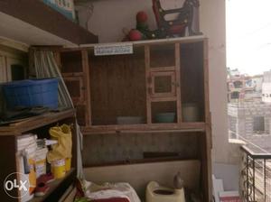 Brown Wooden Birds cage Cabinet