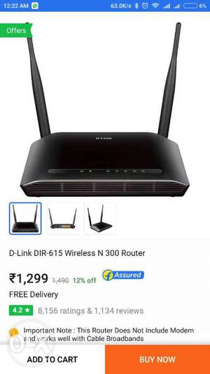 D-link router with all accessories. Available
