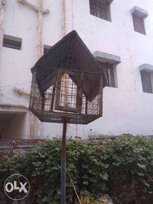 Grey Wire Bird Cage