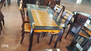 4 seater dining table solid teak wood