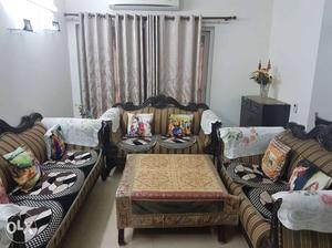 7 seater sofa along with Centre table is
