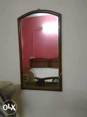 Brown Framed Wall Mirror