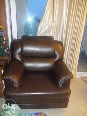 Dark Brown sofa 3 + 1+1 seater for sale