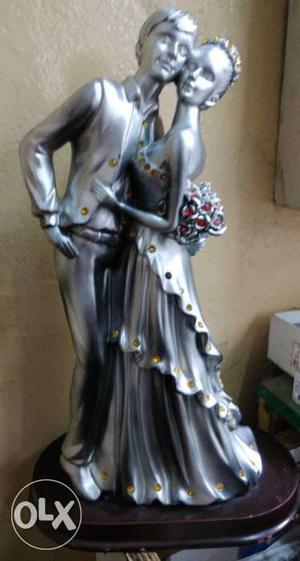 Newly Wed Silver-colored Figurine